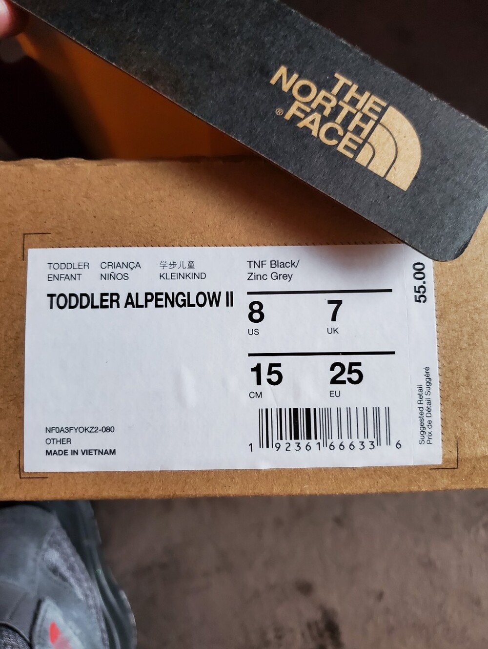 The North Face Kids Gray Winter Booties with Elastic Strap - Picture 2 of 7